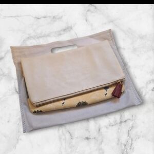Rachel Pally Cream and Tan Clutch